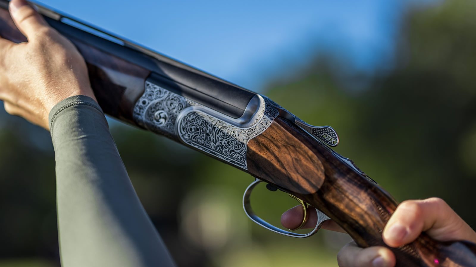 Engraved Miles Edition receiver and walnut at the mount