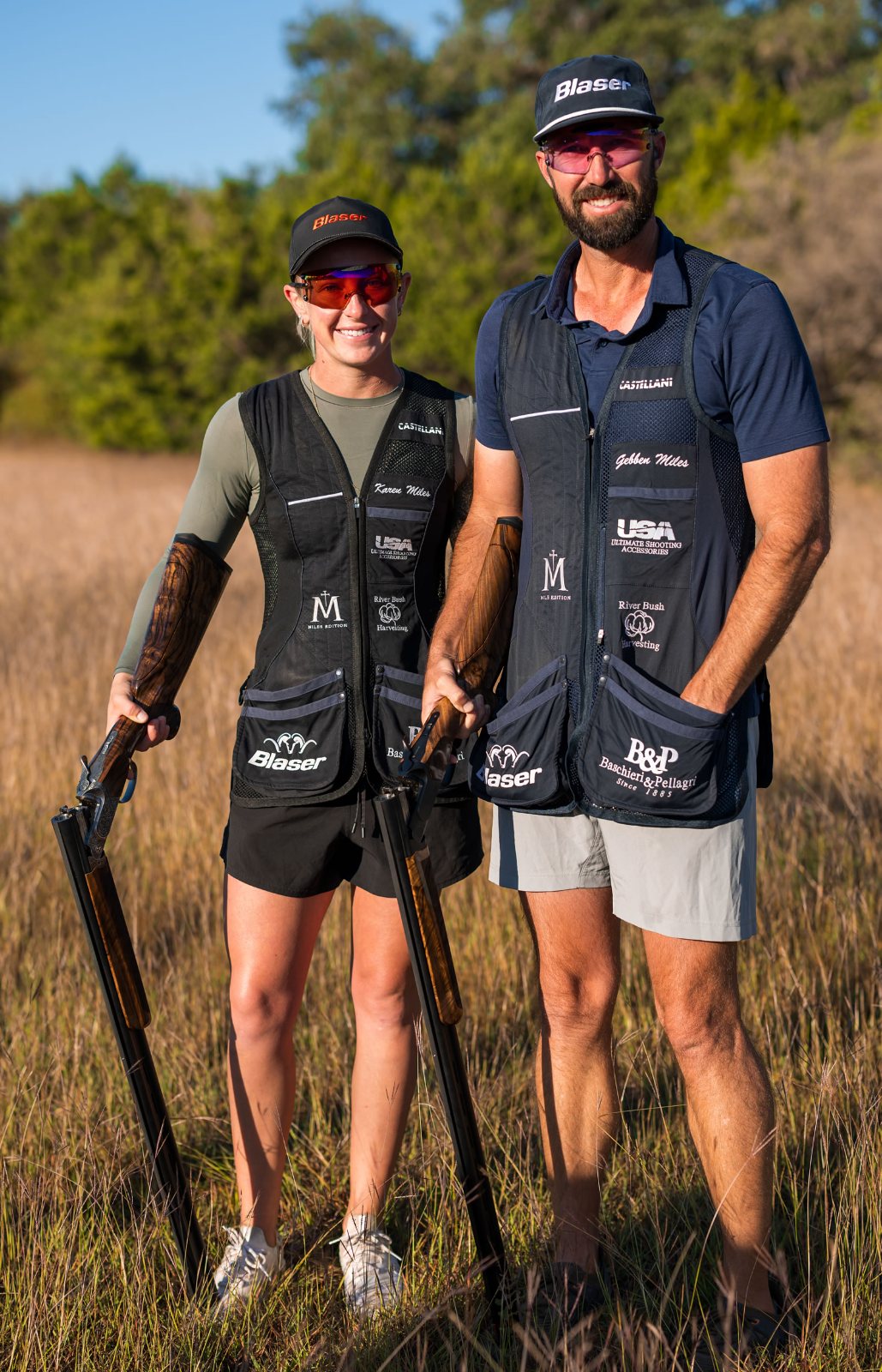 Karen and Gebben Miles with their Miles Edition FBX shotguns